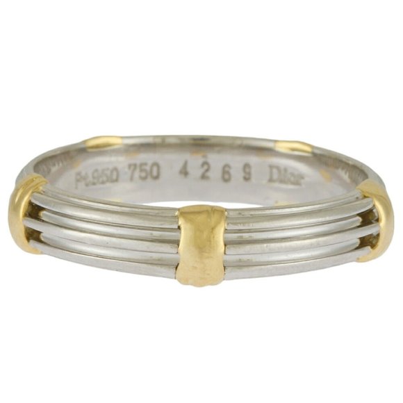 CHRISTIAN DIOR Platinum Dior Ring BRJ09000000073040 US Size 7.25 #55 - Picture 3 of 5
